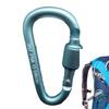 D-shape Carabiner Aluminium Alloy Sports Keychain  Multi Colors with Lock D-shape Carabiner Camping Hiking Hook Outdoor Tool