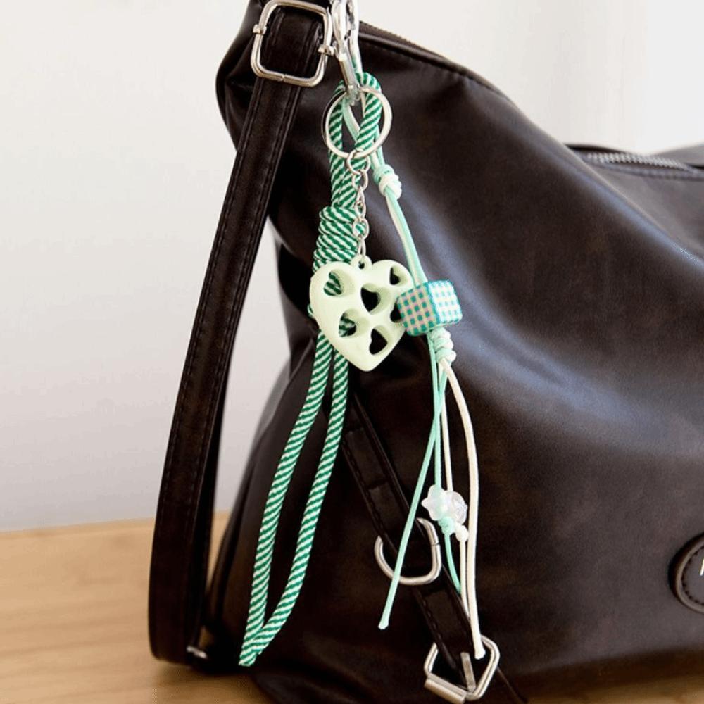 Anti-Lost Braided Rope Keychain Hand-Woven Star Bowknot Key Chain  Home Decor