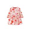 Girl Heart Balloon Dress Spring and Autumn Children's Clothing Fashion Baby Girl Sweet Round Neck Print Long Sleeves Princess Skirt