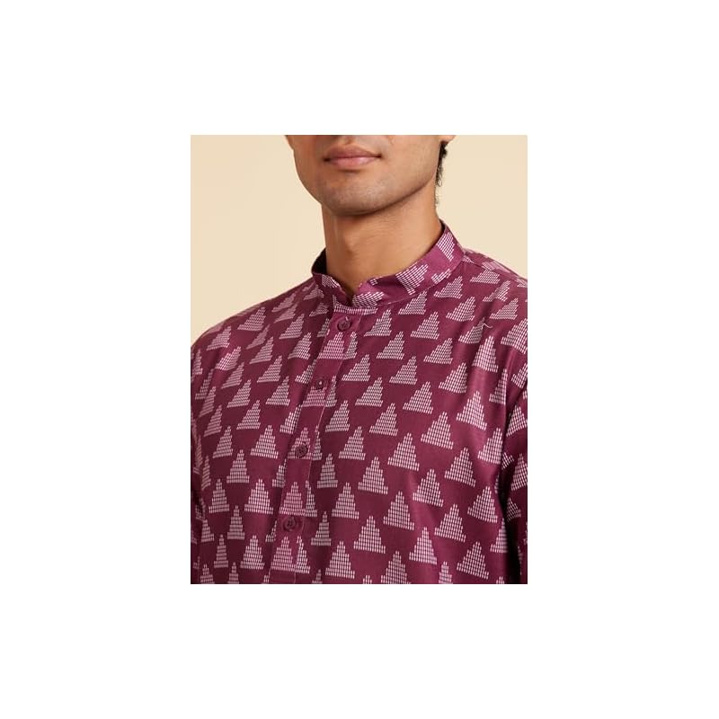 Diwas By Manyavar Men' Cotton Blend Printed Kurta ( , )