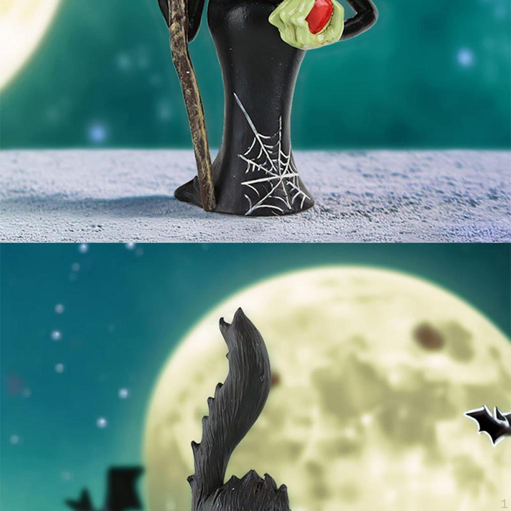 Halloween Resin Decoration Figurine, Versatile Waterproof Miniature Ornaments for