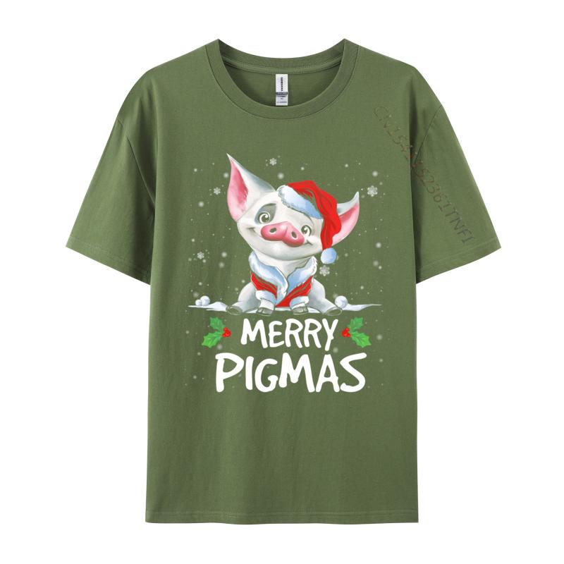 

Christmas Merry Pigmas Funny Xmas Pajama For Pig Lover T-Shirts Vintage T-Shirt Oversized Cotton Tshirt Tee Premium Comfort 4XL