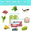60 Pieces Zipper Bag Food Classification Storage Bag Food Preservation Seal Bag