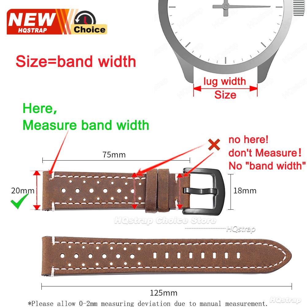 18/19/21/24mm 20/22mm Perforated Breathable Watch Strap for Seiko Bracelet for Rolex Band Smartwatch Leather Men Women Wristband
