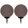 Day and Night - Day and Night Spherical Outdoor Solar Lamps 2 Pcs RGB LED 50 Cm