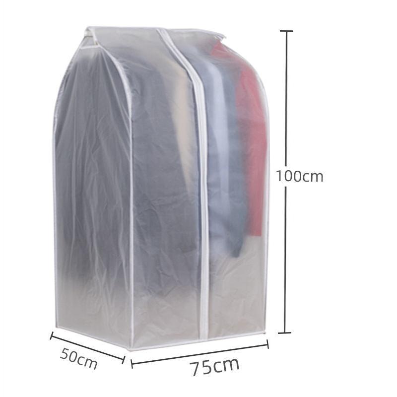 Simple Stereo Translucent Clothing Dust Cover Home Suit Jacket Protect Cover Thickened Oxford Cloth Wardrobe Organiz Hanging Bag