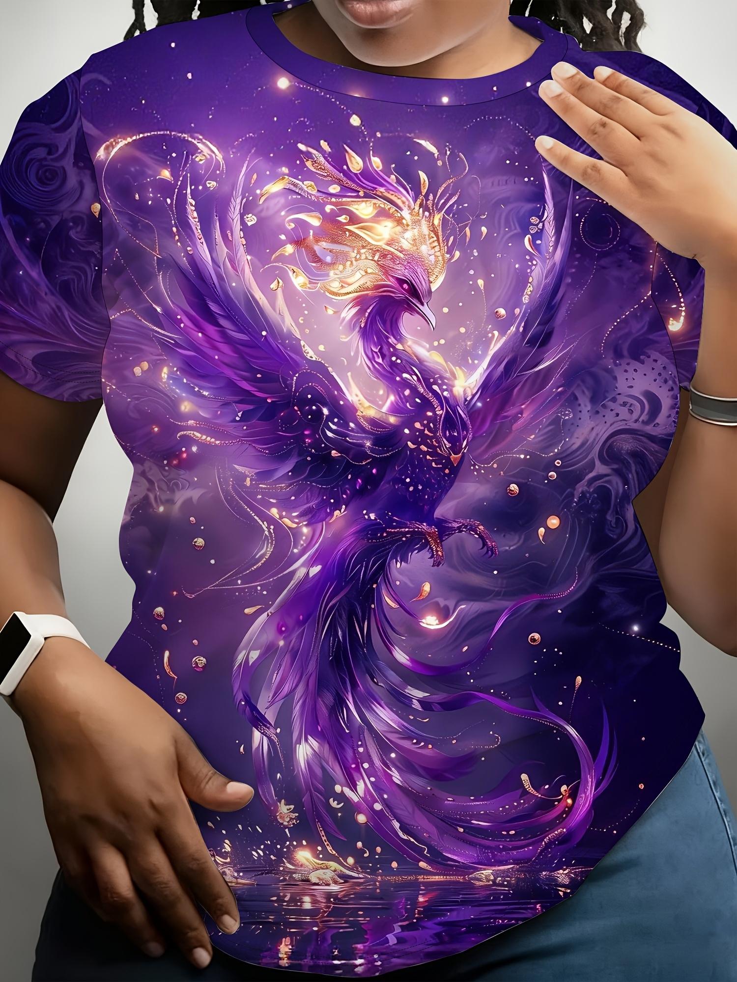 

Fantasy Purple Gilt Phoenix Print Short-Sleeve T-Shirt. Mysterious Chinese Style Loose Round-Neck Top. Women s Clothing. Women s Clothing. Women s Clo 2XL дубильная кора