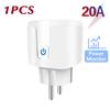 16A/20A EU Smart Socket WiFi Smart Plug Power Monitoring Timing Function Voice Control Works With Tuya APP Alexa Google Home