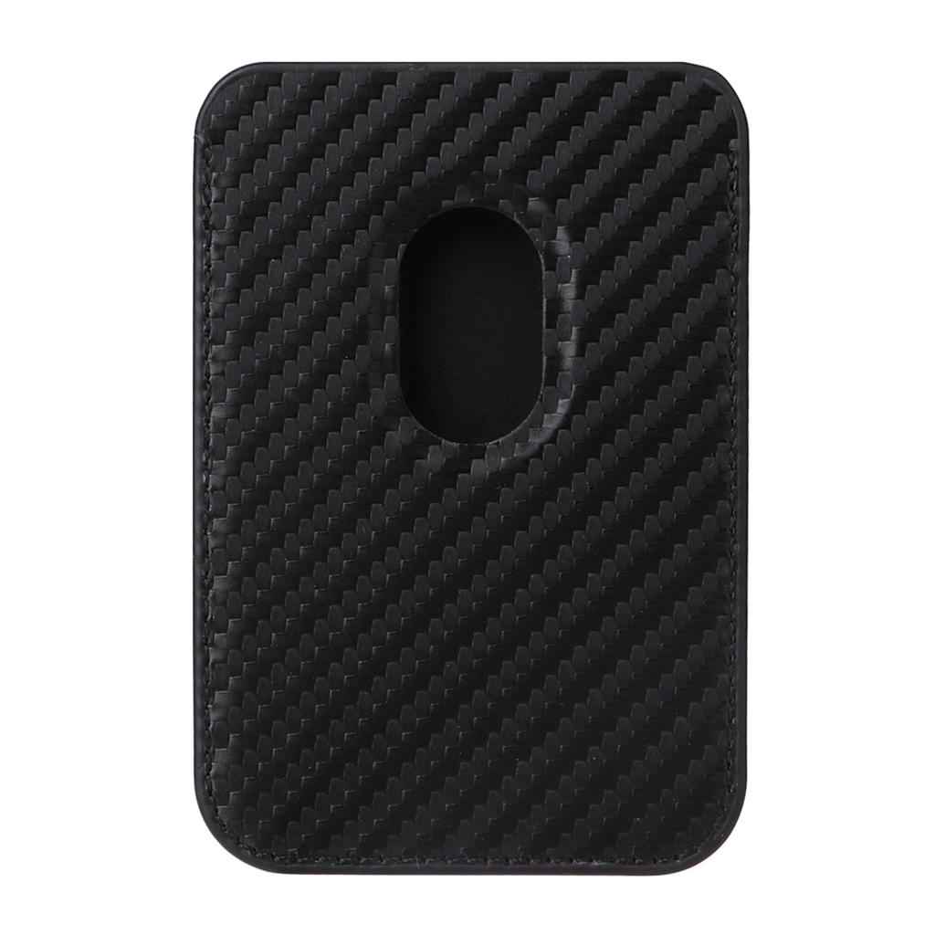 Para Capa iPhone 15 Pro com Porta-Cartões Magnético Removível Textura Fibra de Carbono Capa de Telefone