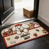 Cartoon Animal Welcome Doormat Cute Cat Dog Bear Entrance Rug Non-Slip Absorbent Floor Mat for Bathroom Bedroom Kitchen Doorway