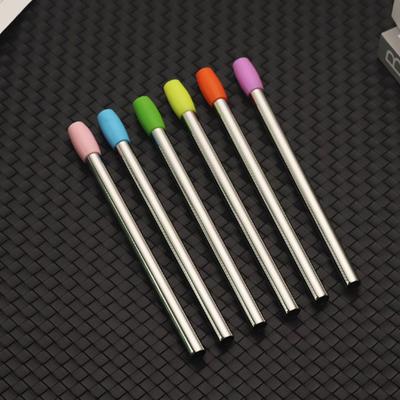 Lot de 6 embouts de paille en silicone, protection anti-rayures, languette anti-brûlure, embout d'aspiration 6 mm, 8 mm, 10 mm