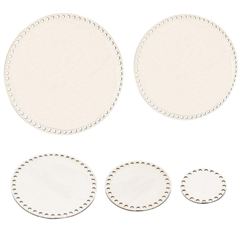 

5Pieces Wooden Basket Base Blank Crochet Base for Thick Yarns DIY Knitting Basket Purse Hand Weaving Home Decorations 1