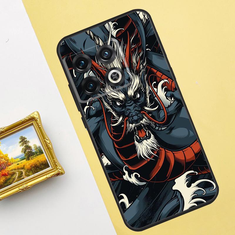 Japanese Dragon Art Case For Oneplus 10 Pro 9 Pro Ace 10T 9RT 8T Cover For Oneplus Nord 2 2T CE N10 N20 N300