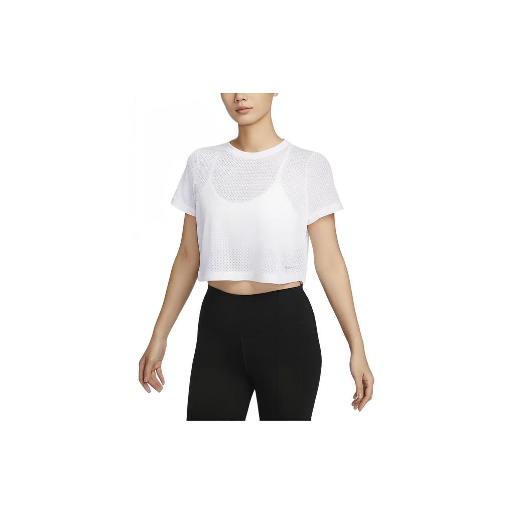 New Nike One Classic Breathable Women's Dri-FIT Short-Sleeve Top White FN4118-100