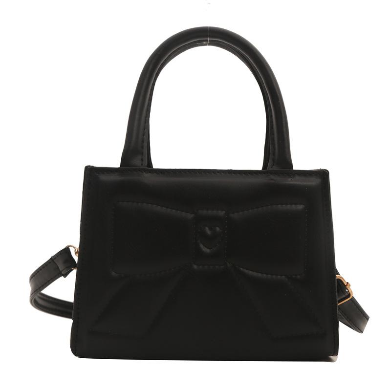 

Женская сумка летняя модная сумка из плотной ткани с текстурой Pu маленькая квадратная сумка нишевая универсальная сумка через плечо чёрный