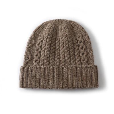 Damen Kaschmirmütze Qinghe Kaschmir 30% Kaschmir 70% Wolle Damen Herbst und Winter Kaschmir Kopftuch weich und warm