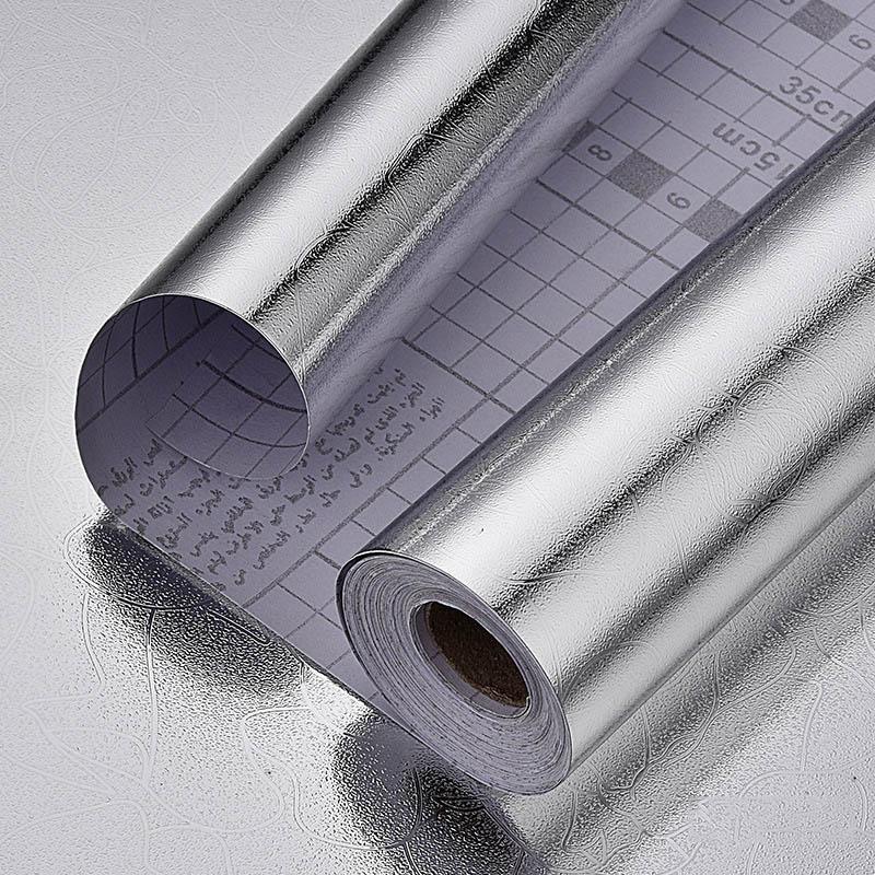 40cm Decorative Waterproof Oil Proof Moisture Proof Mold Proof Self Adhesive Wallpaper with Metallic Texture Kitchen Stickers