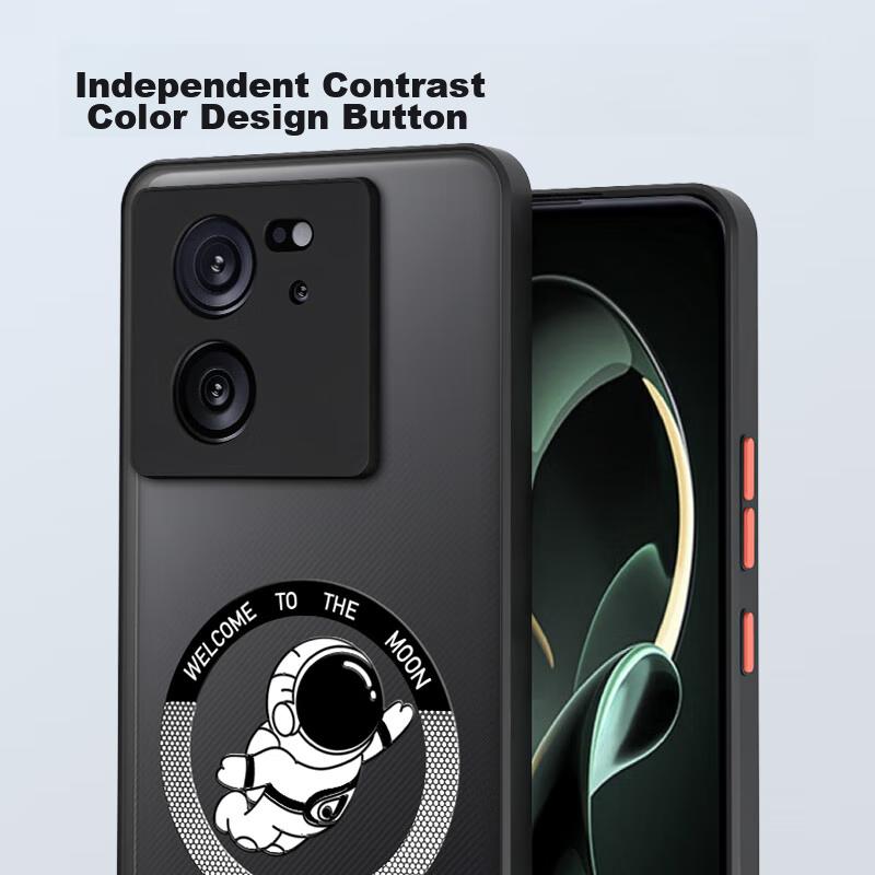 Phone Case for Xiaomi Redmi K60 Pro, with Shockproof Silicone, Full Coverage Cartoon Graffiti Contrasting Colors - Fish in Water