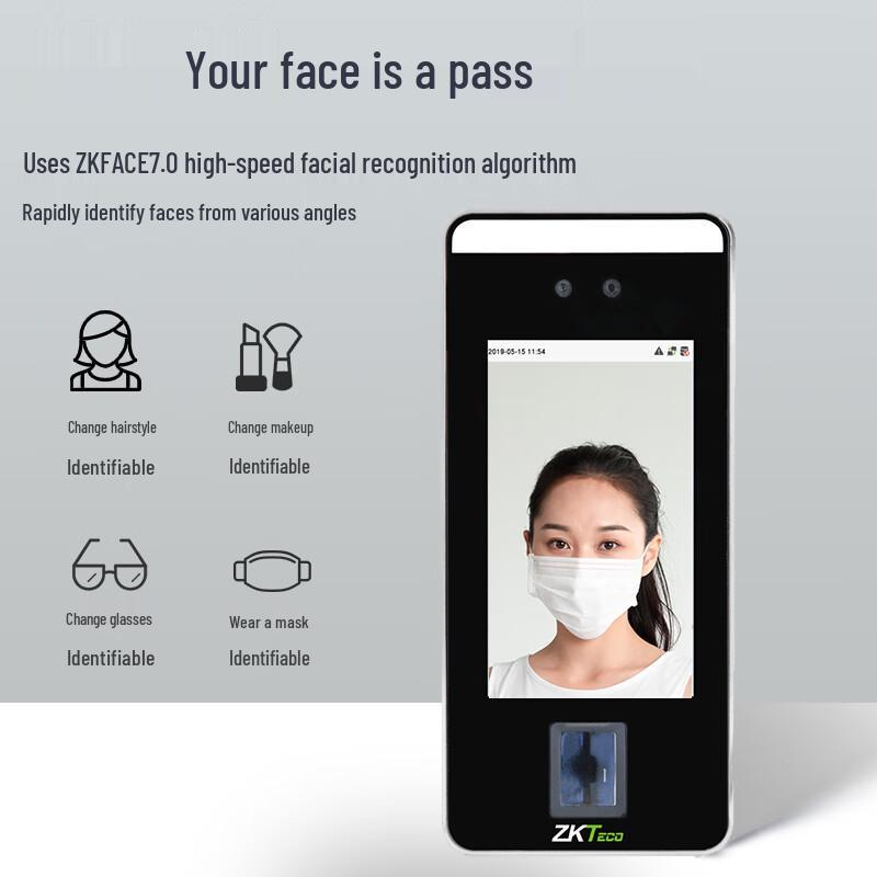 ZKTeco XFACE600 Face & Fingerprint Access Control System