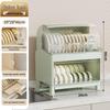 Kitchen Bowl & Chopstick Storage Rack with Lid for Tableware and Dish Draining