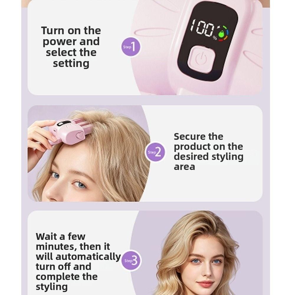 Pince à Cheveux Électrique à Haute Couronne Rechargeable Volumateur pour Racines Cheveux Épingle Chauffante Pour Volume aux Racines