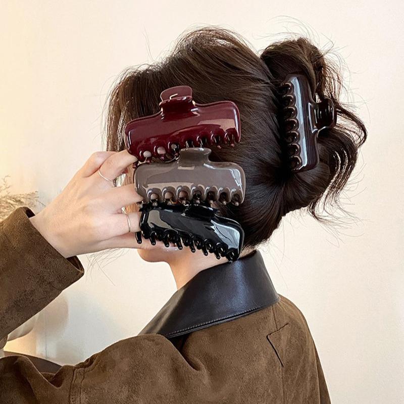 High-Quality Acetate Rectangular Hair Clip  New Style Large Size Thick Hair At The Back of The Head Elegant Shark Clip