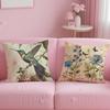 Vintage Floral Pillow Case Soft Plush Fabric DoubleSided Printed Cushion Cover Warm Winter Sofa Pillow Case