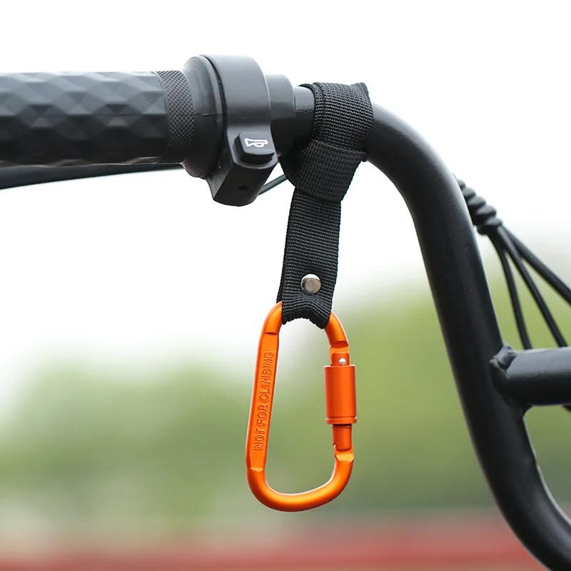 Motorcycle Electric Scooter Hook Front Hook Aluminum Alloy Handlebar Hook for Bicycle Handlebar Hook Clip No-Drill Hook Black