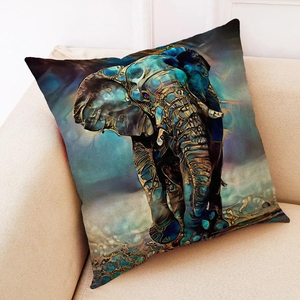 

Wild Animals Cushion Cover Hoga Decorative Pillow Funda Cojines Housse De Coussin Nordic Throw Pillow Cover for Sofa Car 66x66cm