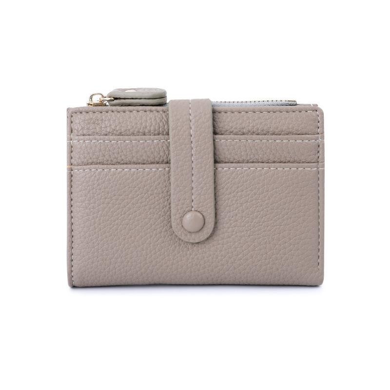 Women Short Wallet PU Leather Zipper Coin Purse Cute Bear Print Card Holder Small Bifold Wallet ID Window Cash Pocket Clutch