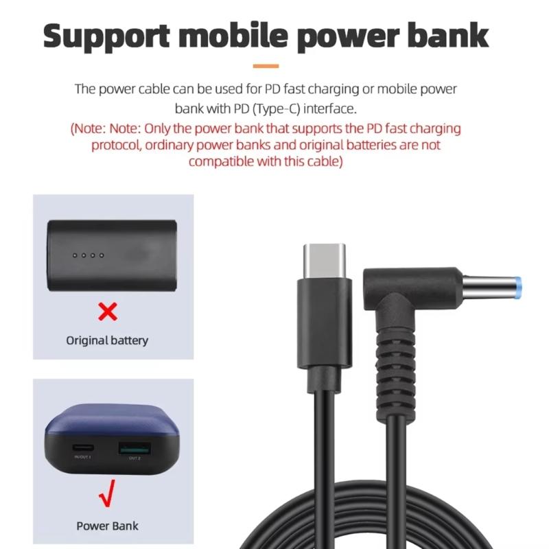 Power Supply Cable Type C to 4530 Fast Charging Port Mobile Power Line for Goggles 2 Flying Glasses Drones Accessories