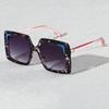 High Quality High End Designer Style Retro Edgy Punk Trendy Oversized Square Shaped Female For Both Male Sun Glasses