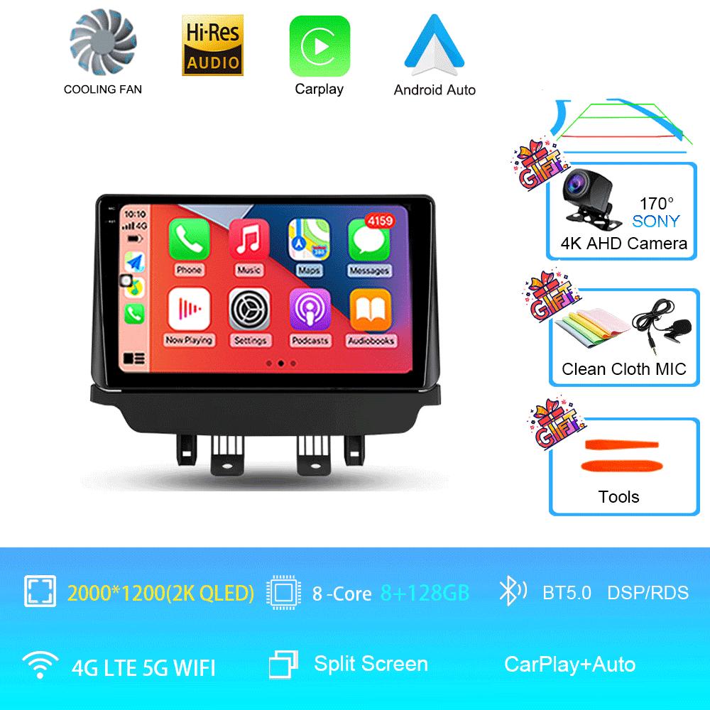 Car Radio Android 14 Auto For Mazda CX-3 CX3 Mazda 2 DK 2014 - 2021 Carplay Stereo Multimedia Player GPS Navigation 2din WIFI+4G
