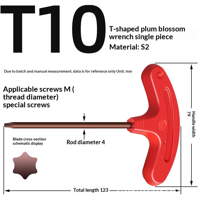 2Pcs Screw Driver T Shape Inner Hexagon Spanner Key Screwdrivers Handle Repair Screw Driver Wrench Hand Tools
