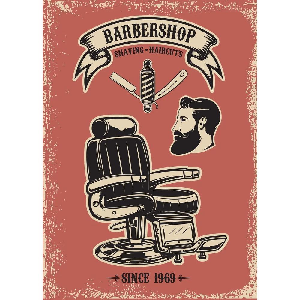 Vintage Friseursalon Poster Klassischer Friseurstuhl Werkzeuge Herrenrasur Drucke Leinwandmalerei Wandkunst Bilder Heim Wohnzimmer Dekor