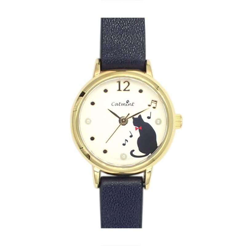 

[Follow] watch catmint cat pearl watch H01421S-1 NV ladies blue