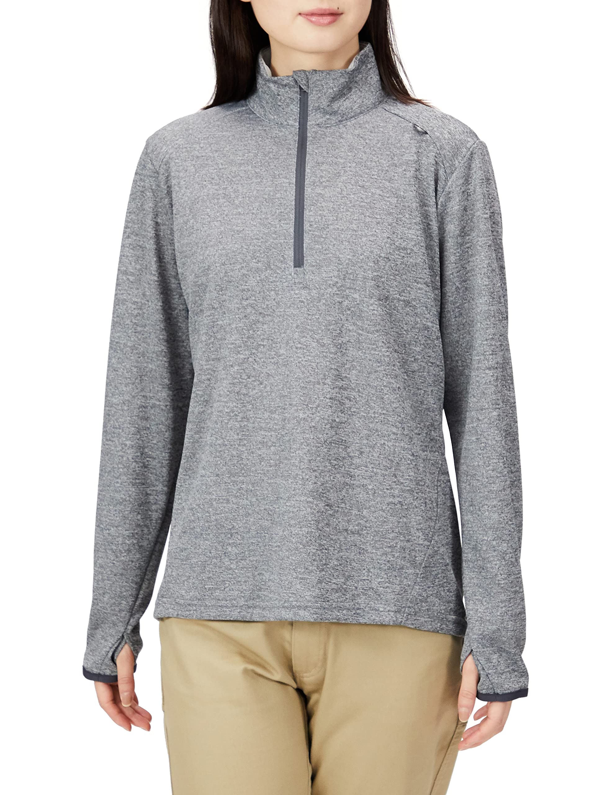 

Mountain Climbing Cut and Sew Aira II Zip Long Sleeve MIV01989 Heather Gray S [Millet] [женская]