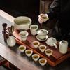 Light Jade Beige Ceramic Kung Fu Tea Set