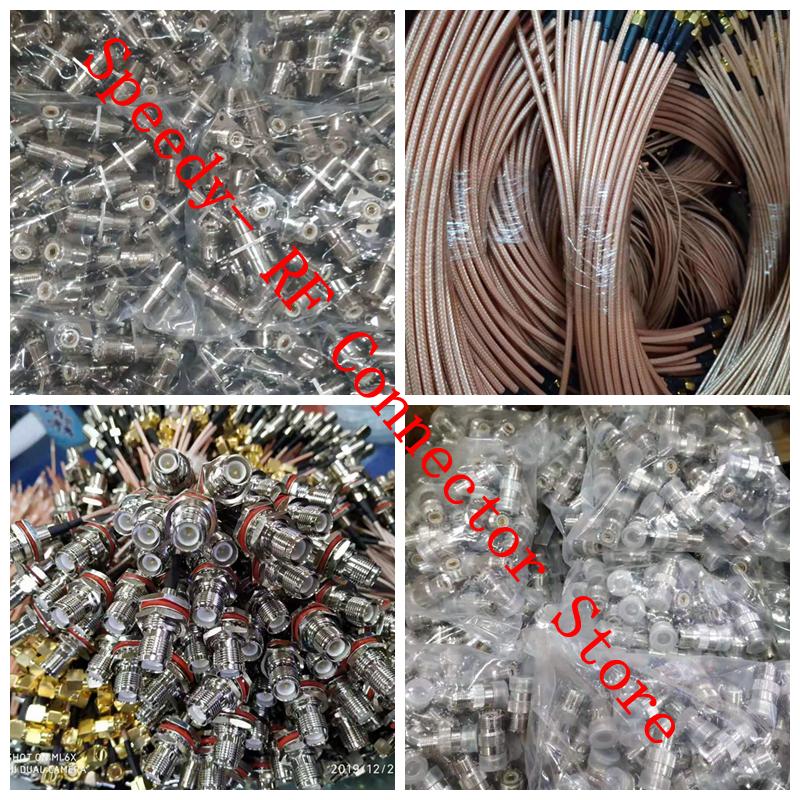 Q9 BNC Male To SMA Male Crimp for RG58 Coax Extension Connector RPSMA Male To BNC Right Angle Cable Fast Delivery Brass RF