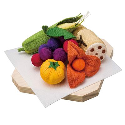 Hasegawa Buddhist Altar Obon Decoration, Made In Japan, Chirimen Fabric, Assorted Offering Set with Stand, Height 8cm X Base Width 12cm X Depth 12cm