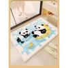 Yan Cartoon Panda Bathroom Imitation Cashmere Floor Mat, Toilet Door Carpet Door Mat, Absorbent Anti-slip Mat, Toilet Floor Mat