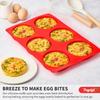 Red 4  Inch Silicone Round Baking Hamburge Mold Breakfast Sandwich Mold  2 Sets
