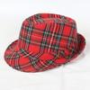 Jazz hat, linen solid color top hat, men's and women's crimped couple's sun hat