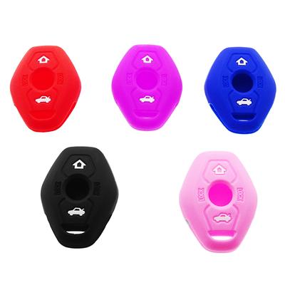 4 Knoppen Siliconen Auto Sleutel Beschermhoes Onderdelen voor BMW X3 X5 Z3 Z4 3 5 7 Serie E38 E39 E46 E83 1998-2005