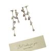 Sparkling Grape Strings Tassel Back Hanging Earrings Femininity Earrings Earrings