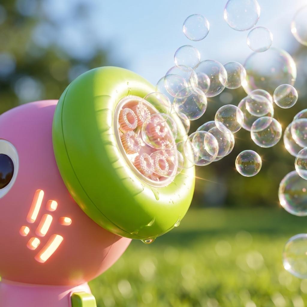Machine Wand For Girls Boys Toy, Bubble Machine Maker Blower Toys With Light & Music, Toddler Outdoor Toys Bubble Solution (10ml)