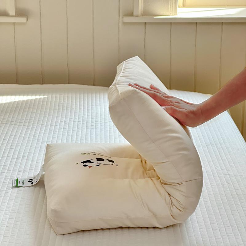 

Новая детская белая подушка для сна с принтом панды для детей, детей, студентов, подушки для здоровья шеи, 100% хлопок, лицо, 30*50/40x60 см 50x30cm