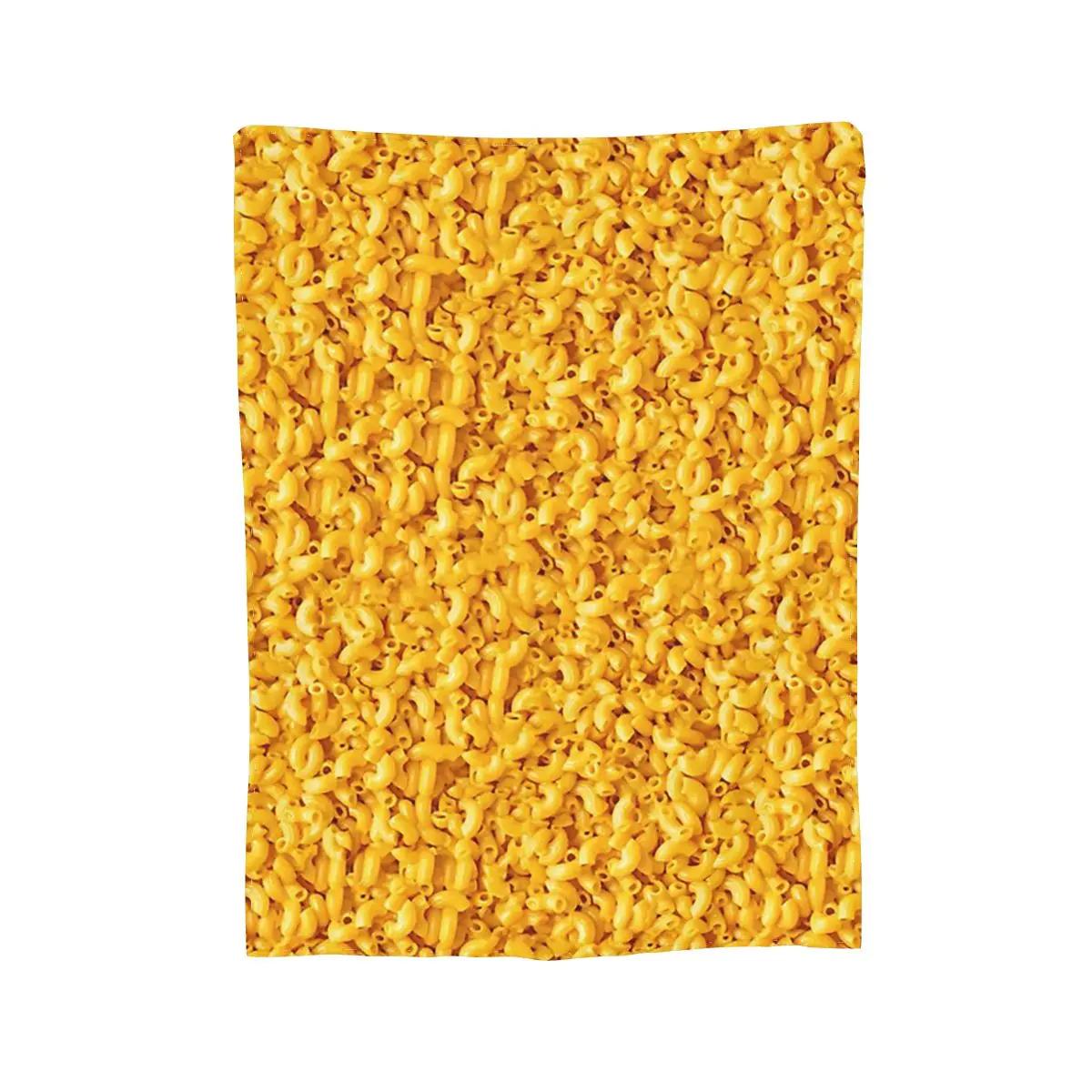 

Mac And Cheese Blanket Soft Warm Flannel Throw Blanket Bedding for Bed Living room Picnic Travel Home Sofa 30x40in