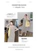 Korean Casual Striped Knit Hoodie Dress for Women, Summer College Style