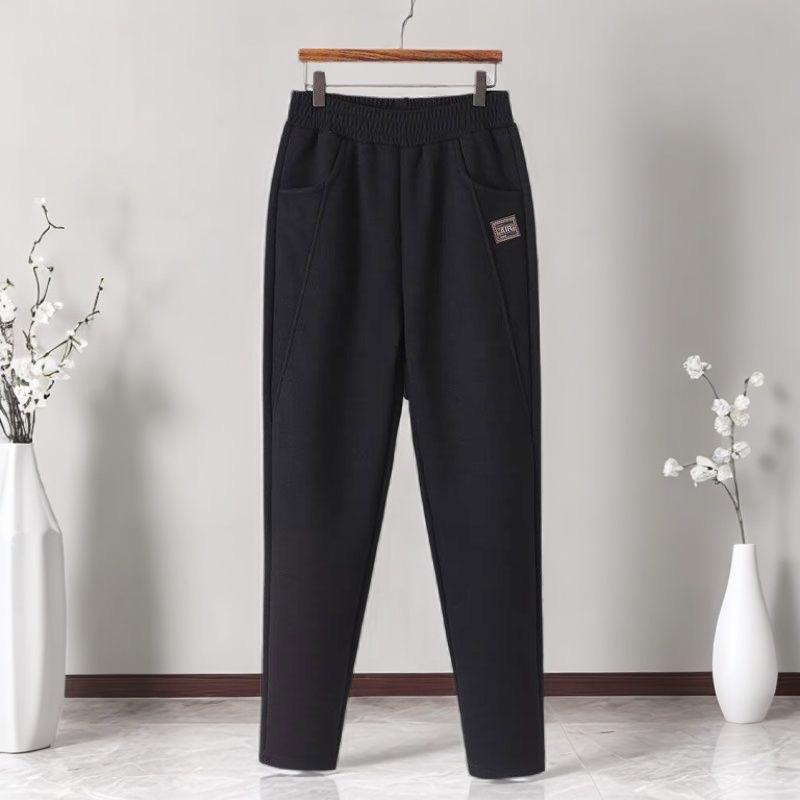 Sporthose Damen Herbst Winter Fleece Verdicken Warme Jogginghose Elastische Taille Haremshose Damen Gemütliche Freizeithose